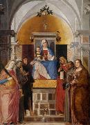 Marcello Fogolino Madonna with child and saints. Sweden oil painting artist